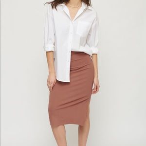 Dynamite Ribbed MIDI Skirt